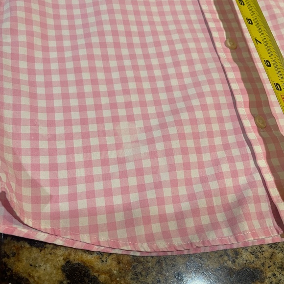 Abercrombie Kids Boy's Dress Muscle Shirt Pink White Gingham Size XL Easter - Picture 10 of 10